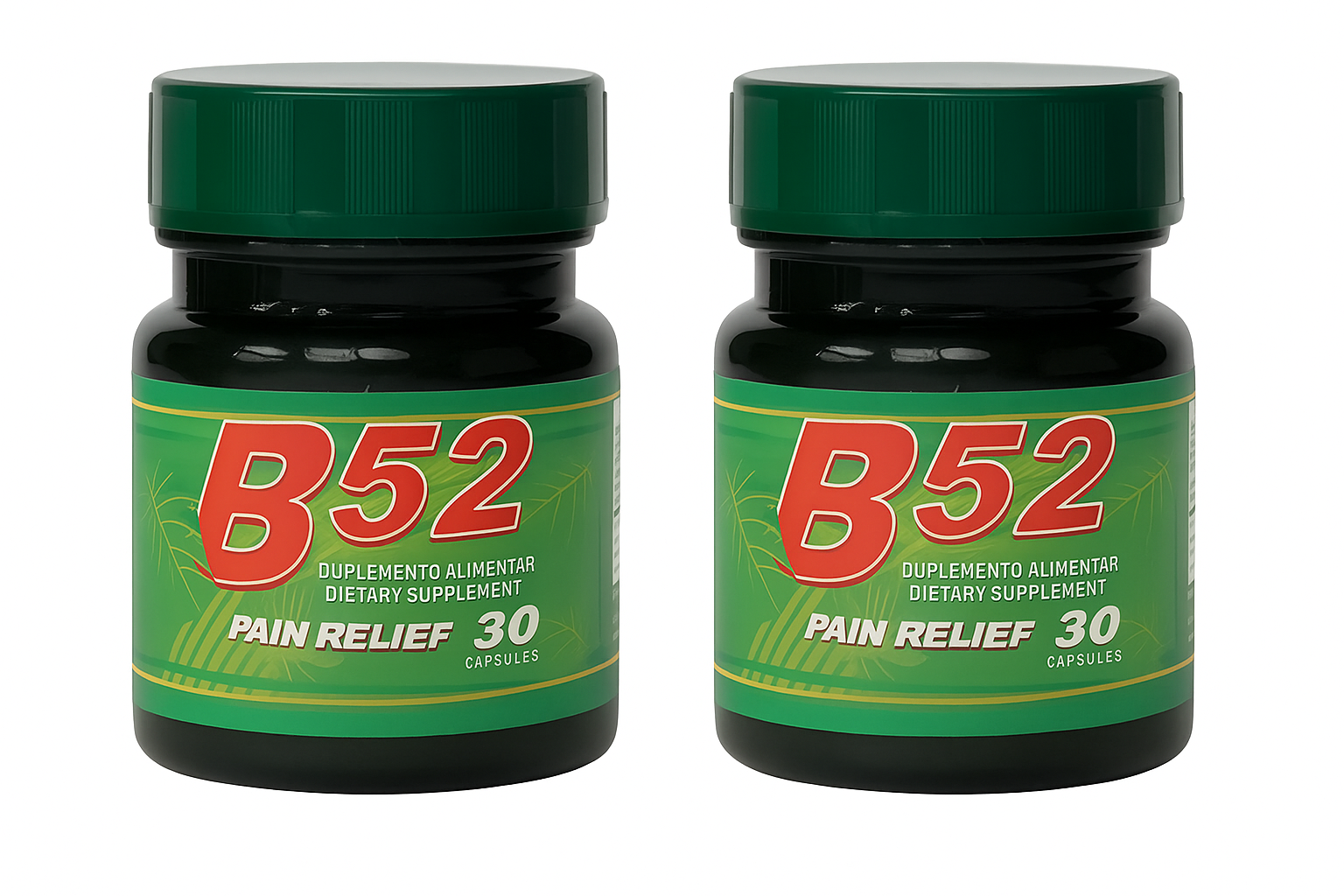 2 Potes B52 Pain Relief Original Suplemento 30 Caps
