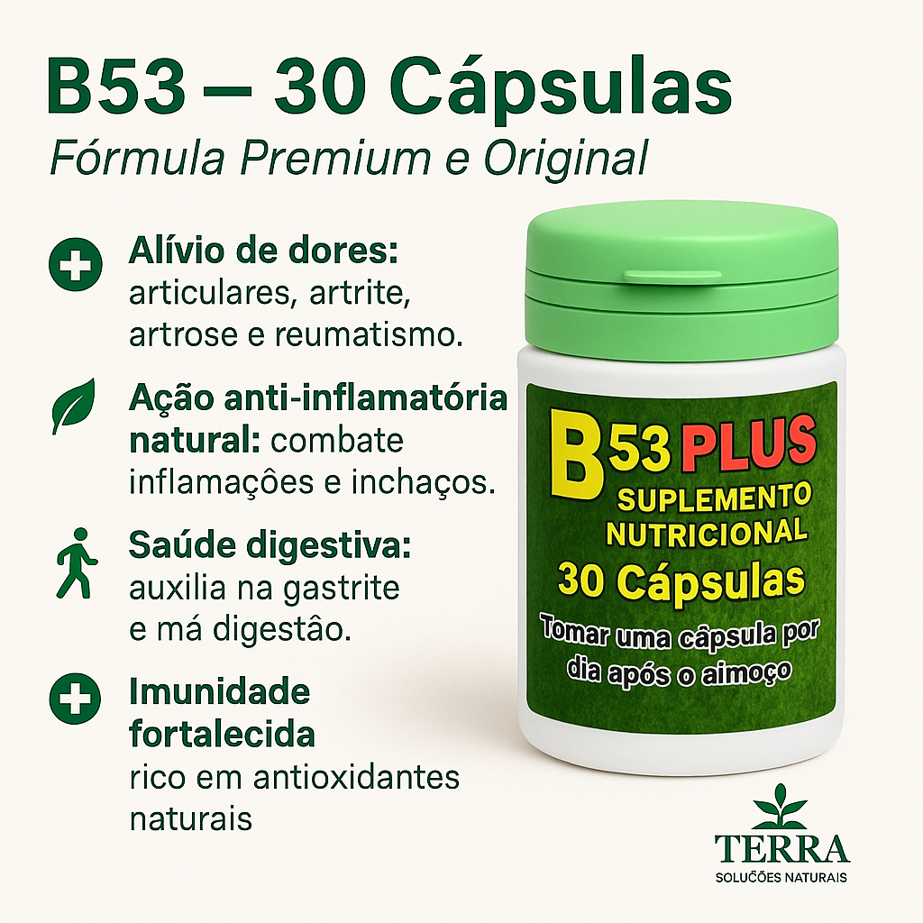 2 Potes B53  plus Natural Original 30 Caps