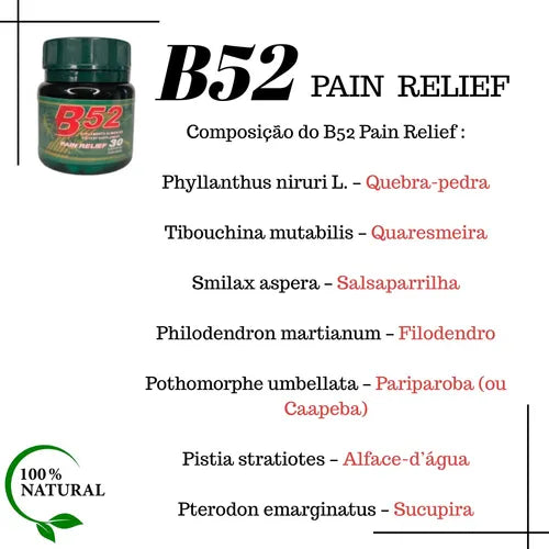 B52 Pain Relief Original Suplemento 30 Caps
