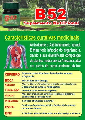 B52 Pain Relief Suplemento Natural