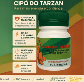 1 Pote Estimulante Sexual Cipó Do Tarzan 10 Caps