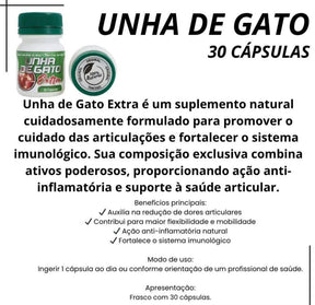 10 potes Unha De Gato Original Natural 30 Caps