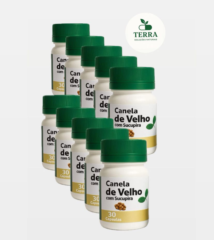 10 Potes Canela de Velho Original 30 Caps