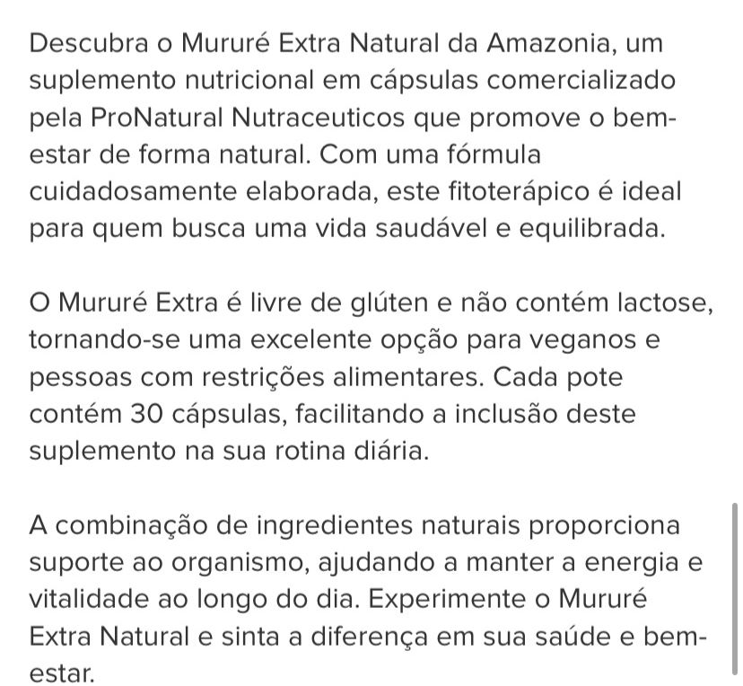PROMOÇÃO  Kit 3 Potes Murure Extra Para Dores articulares