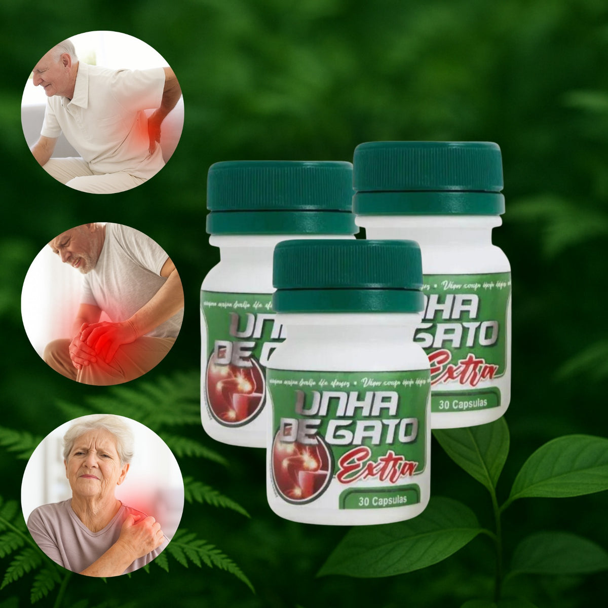 PROMOÇÃO  Kit 3 potes Unha de Gato Original Suplemento