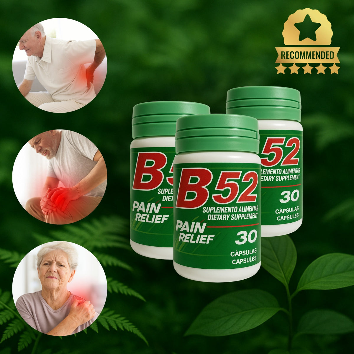 PROMOÇÃO  Kit 3 Potes B52 Original Para Dores