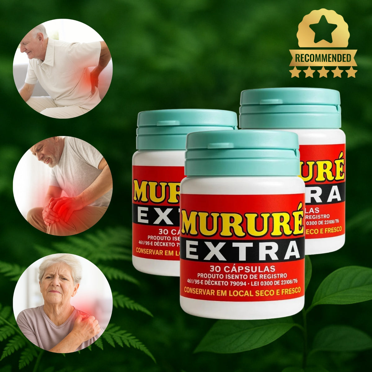 PROMOÇÃO  Kit 3 Potes Murure Extra Para Dores articulares