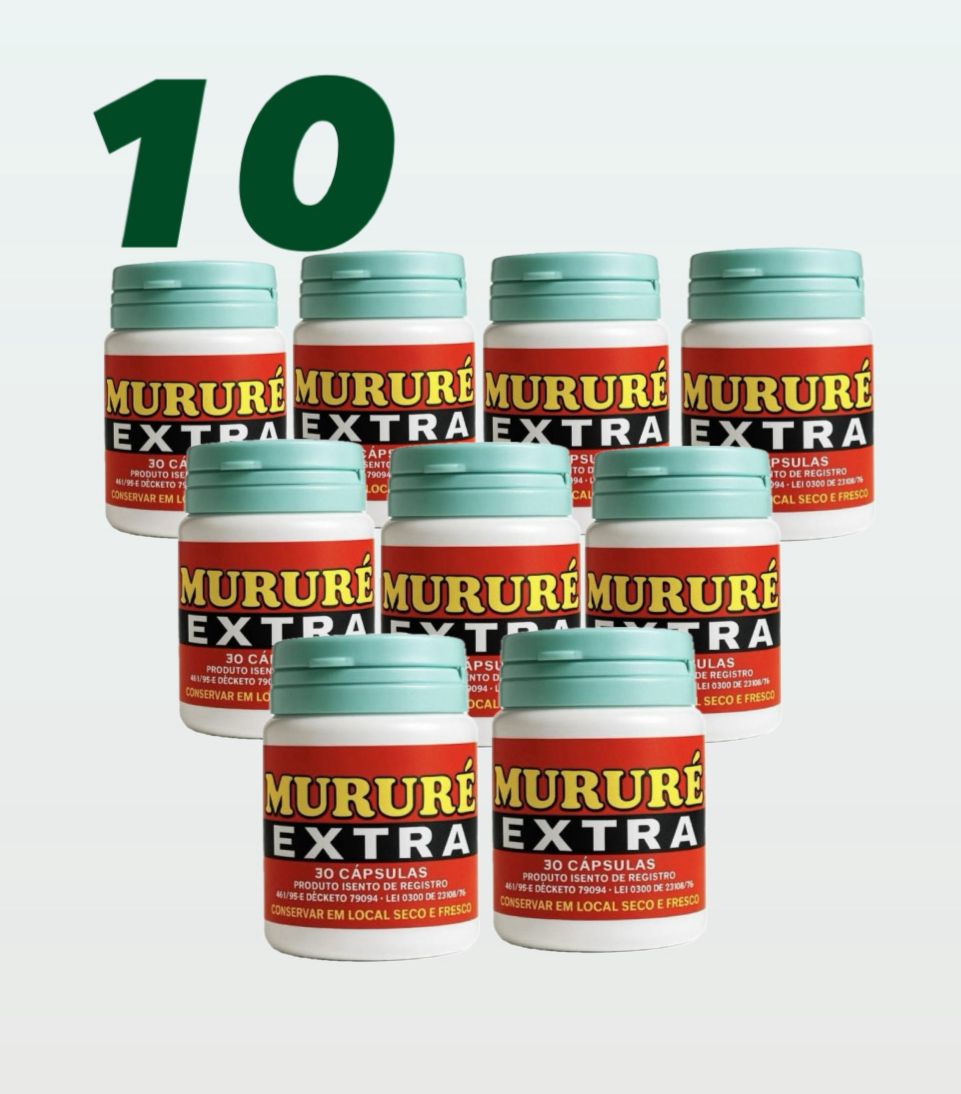 10 Potes Murure Extra Original 30 Caps Atacado