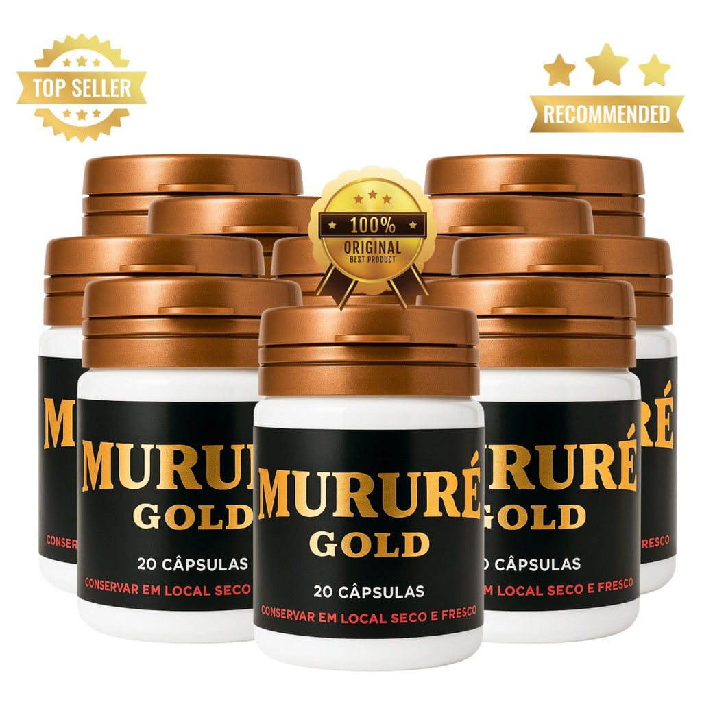 Kit 10  Potes  Murure Gold Original 20 Caps - Atacado revendedor